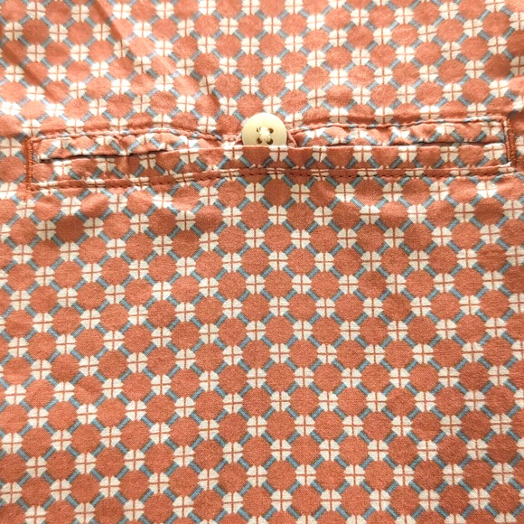 VTG Catch Surf Shirt Mens Size L-XL Peach Beach Geometric Short Sleeve Button Up - Picture 6 of 7